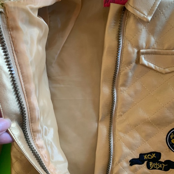 NWOT Betsey Johnson Faux Leather Jacket 3T - Picture 3 of 4